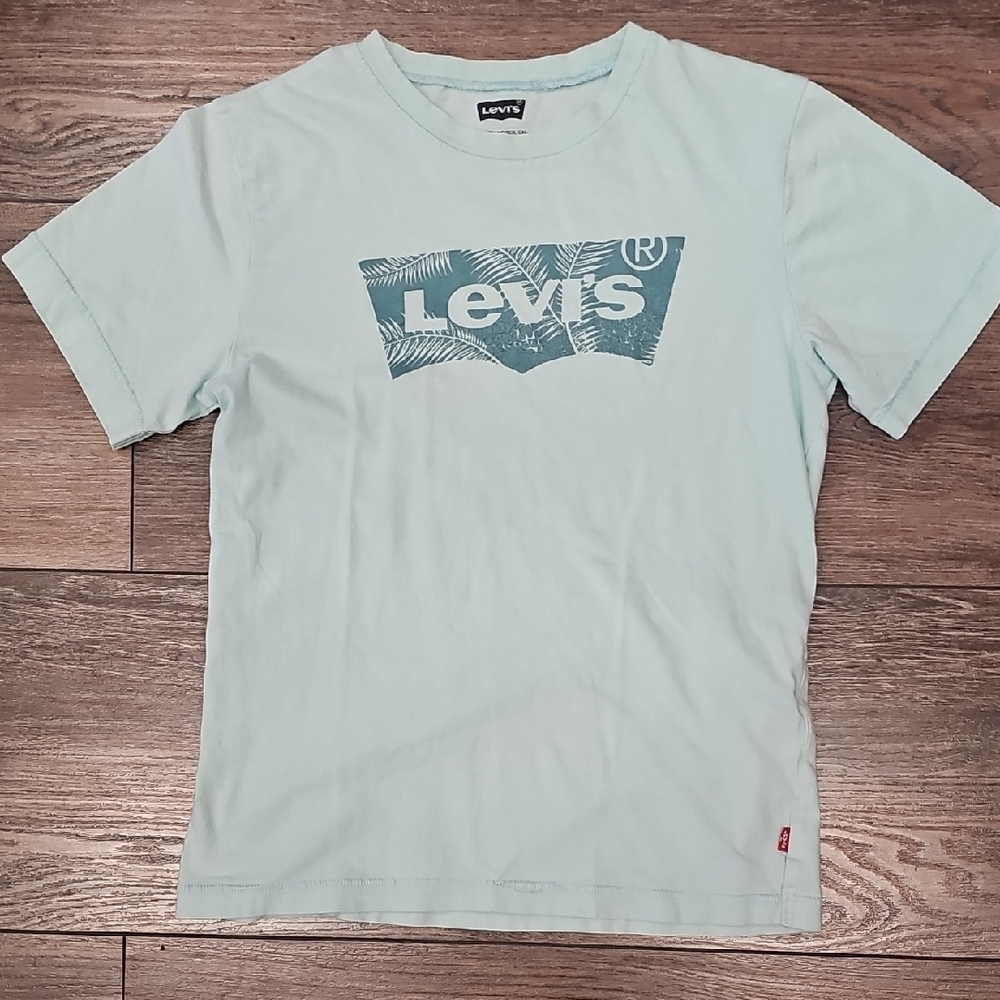 Levi's, Light Blue, Graphic, T-Shirt, Kids, Women's, Soft, Stretchy, Top, Summer